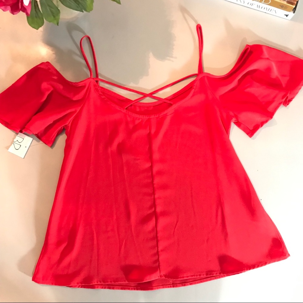 NWT BP Nordstrom Cold Shoulder Top - Picture 6 of 8